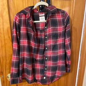 Women’s American Eagle Plaid Shirt Boyfriend Fit